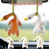 Creative Color-Changing Roast Duck Pendant for Rearview Mirror - Hot-Selling Car Accessory