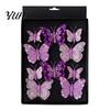 Wedding Holiday Butterfly Decor 1 Set Glitter Christmas Ornament, Double Layer Sequins Artificial for Hanging Tree, Festive Home Decoration