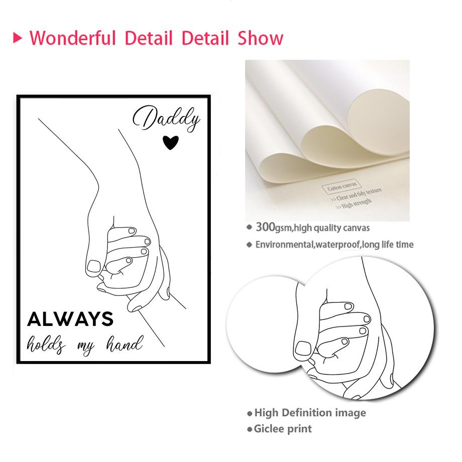 Абстрактные Линии Семья Родитель-ребенок Скандинавские Постеры Черно-белое Настенное Искусство Холст Живопись Настенные Картины Для Декора Гостиной