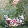 Iron Gold Metal Flowers Hoops 10-50cm Flowers Hoop Wreath Frame Garland Rings  Home Decoration