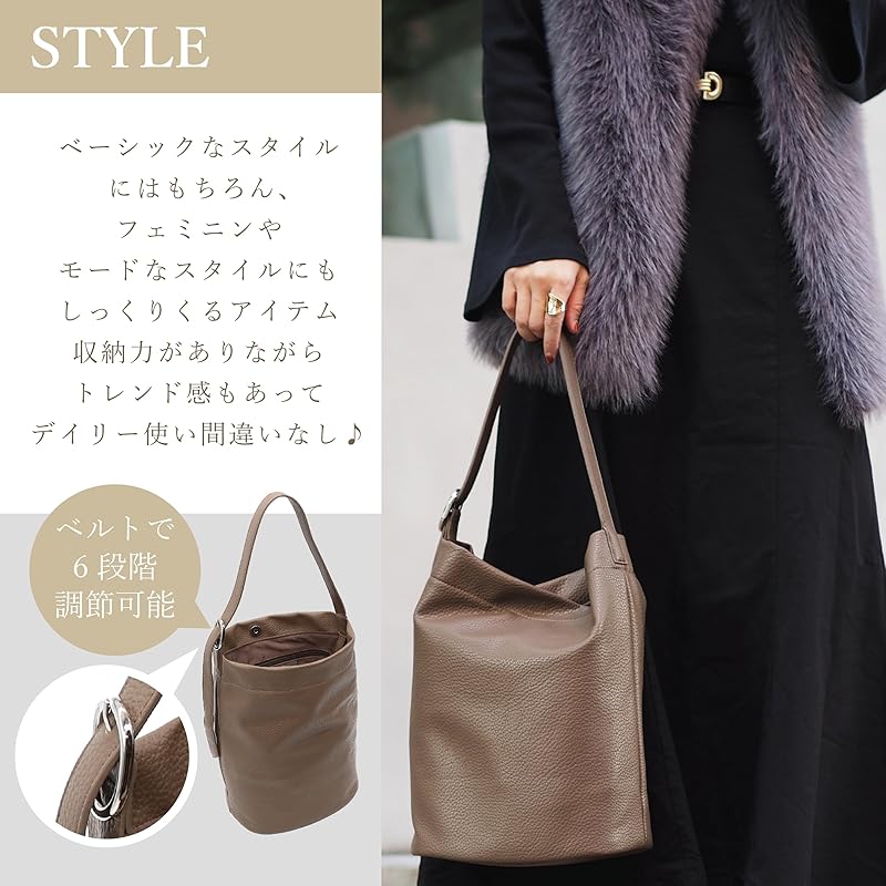 [Guscio Италия] сумка-тоут на одно плечо ведро-типа Модная женская мода искусственная кожа Италия 12-1177 (ТЕМНО КОРИЧНЕВЫЙ)