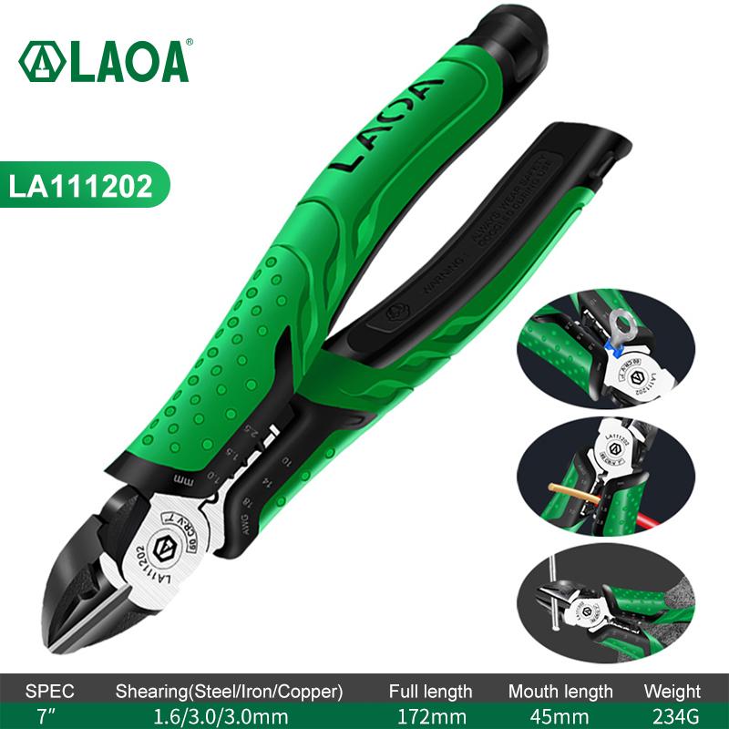 LAOA Multifunction Pliers Set Industrial Grade Wire Cutters/Long Nose/Diagonal Nose Pliers CR-V High Hardness and Durability