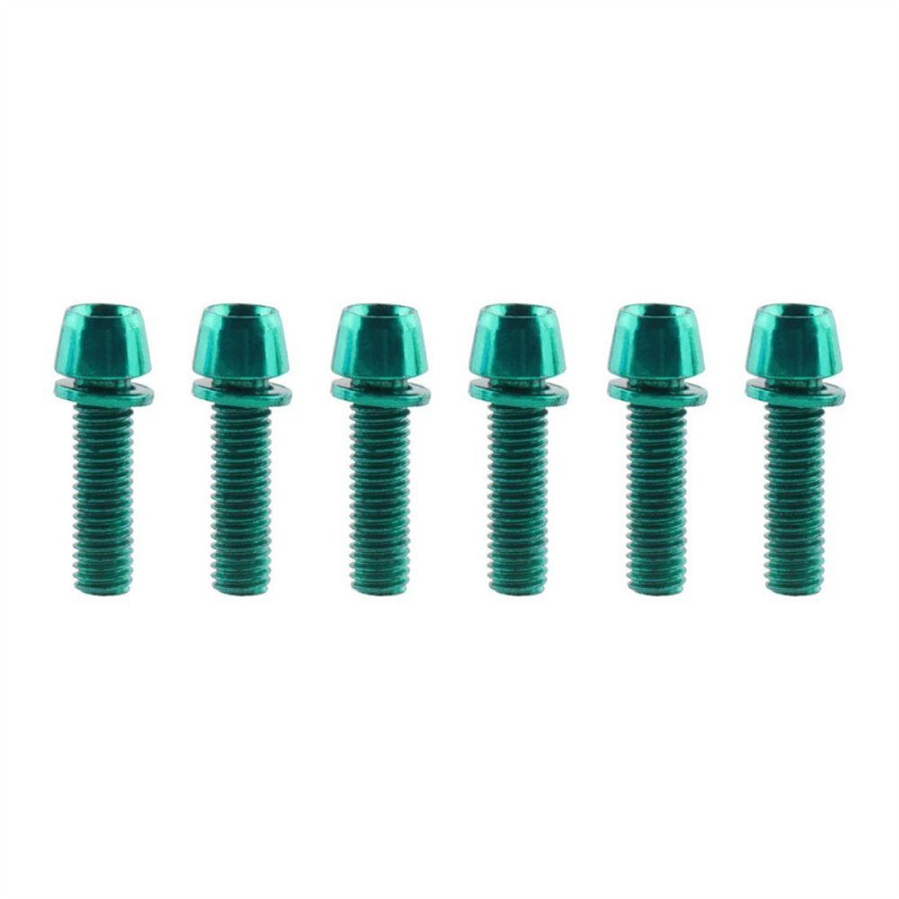 6pcs/set Titanium-plated Bike Handle in Bolts M5 * 17MM Bicycle Stem Screw Mountain Bike