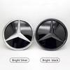 CDV1 For Mercedes Benz 3d Chrome Black Star Logo Car Front Grille Emblem For Mercedes Benz W205 W212 W207 A B C E SLK GLK CLA CLS Via