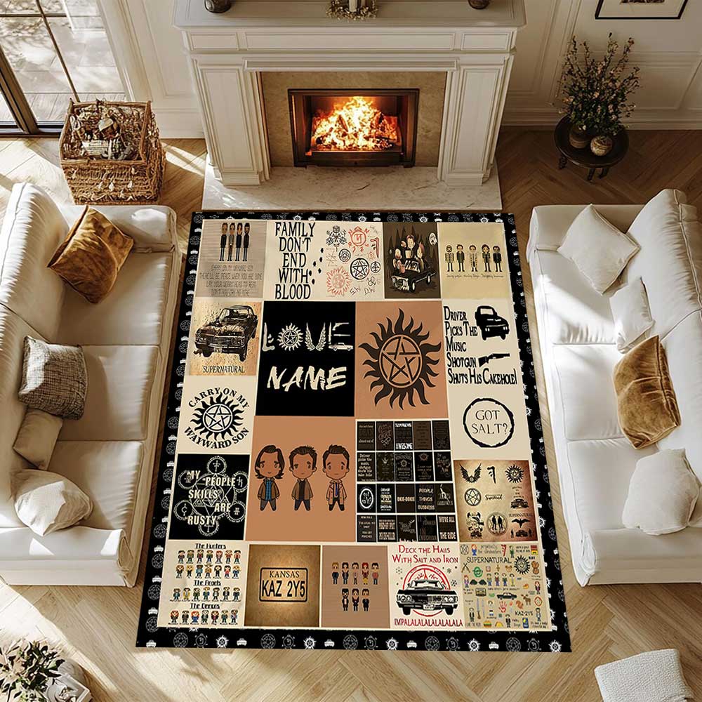 Warnermedia (9) Customize your name rug, office chair cushion, home bedroom living room gift.