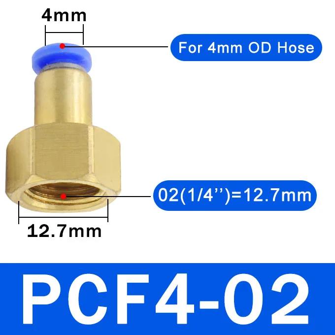 10PCS Pneumatic Connector Fittings PC/PCF with 4 6 8 10 12mm Hose Tube 1/8" 3/8" 1/2" 1/4" BSP Female Thread Fuel System Fittings7