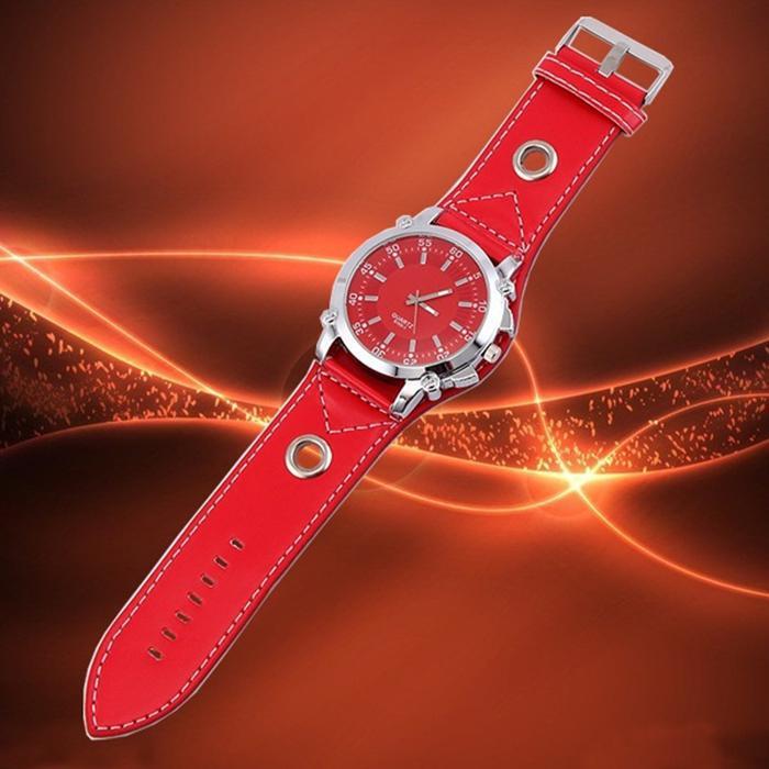 Модные часы с поясом, кварцевые часы, мужские и женские часы