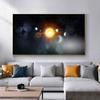 Картины Солнечной системы, туманность, космическая Вселенная, постеры и принты, научная картина на холсте, настенное искусство для декора гостиной, Куадрос, без рамки
