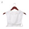 Front Tie White Lapel Fake Collar Blouse Detachable Collar Fake Women Vintage Lace Ladies False Blouse Collar Half Shirt