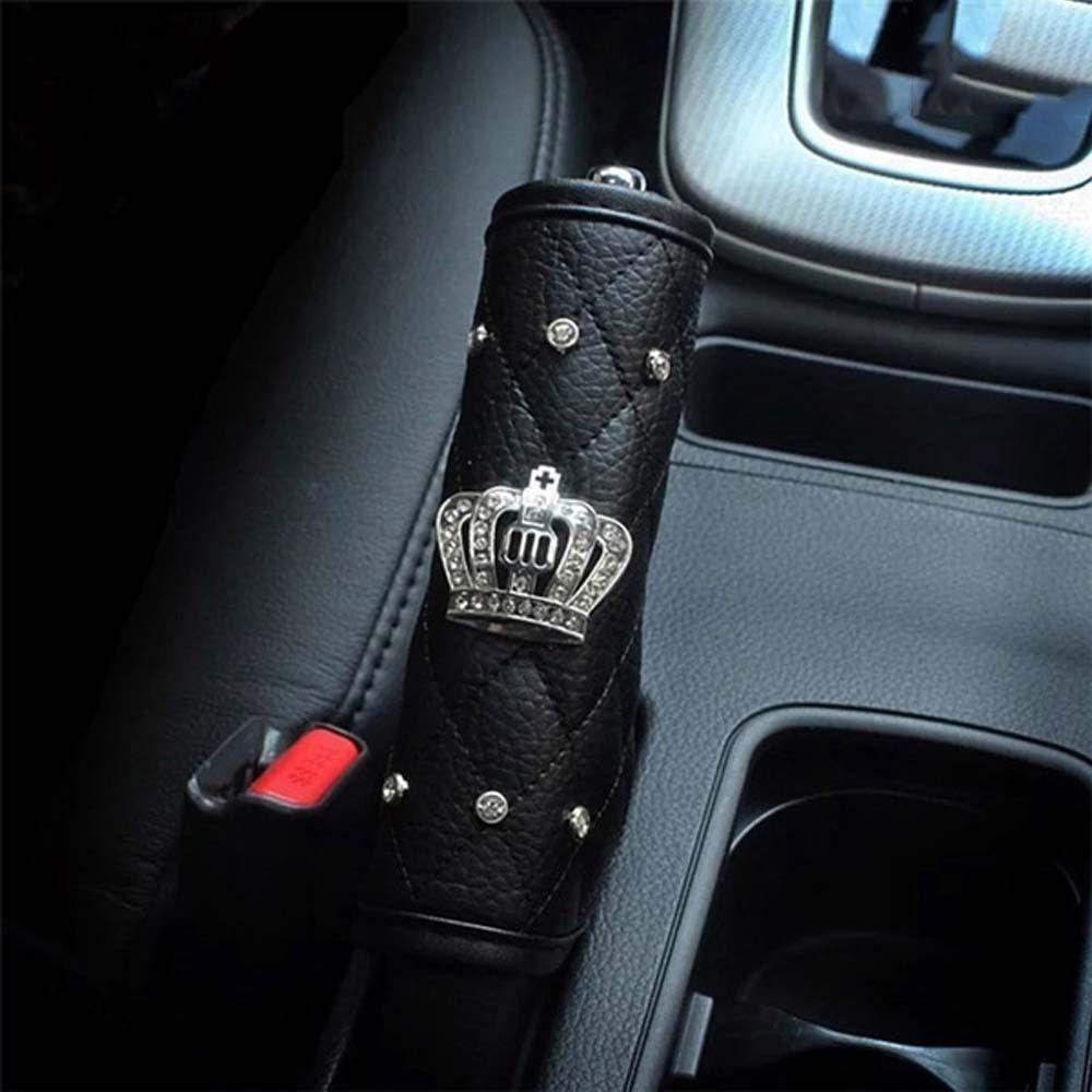 Крышка ручного тормоза Crown Diamond Crystal, крышка ручки переключения передач, чехол для ремня безопасности автомобиля, декор салона автомобиля