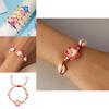 Summer Fashion Handmade Flower Bead Anklet With Adjustable Woven Design For Women