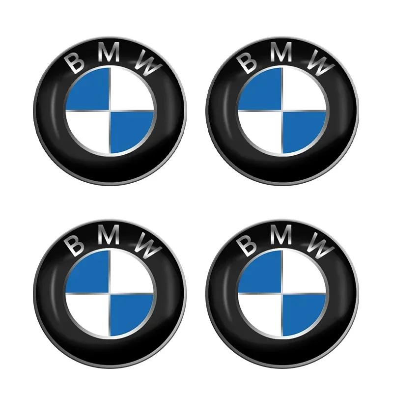 Interior Mouldings 4pcs 56mm Car Badge Wheel Center Cover Stickers Hub Caps Decal For BMW M M3 M5 M6 X3 E46 E90 E39 F10 F20 F30