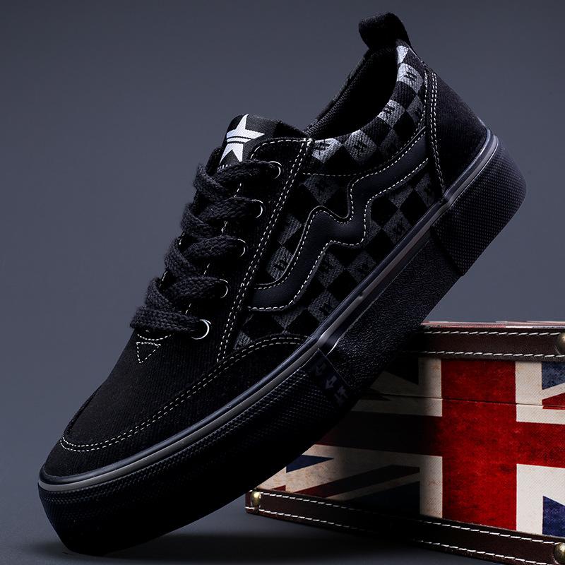 Men'S Shoes Trendy Fashion Men'S Casual Canvas Shoes Design Sense Breathable Board Shoes