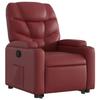 Recliner Chair with Rising Assistance Burgundy Faux Leather