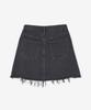 A Goldy Criss Cross Denim Skirt - Washed Black / A30411157Htchk
