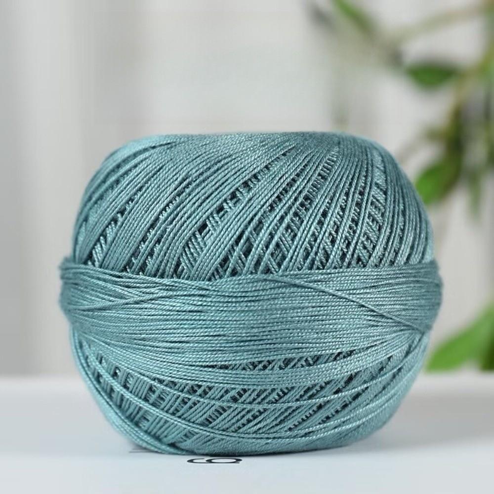 Solid Color Mercerized Yarn Size 7 Crochet Thread Yarn Durable Lace Yarn Bundle  for DIY Knit
