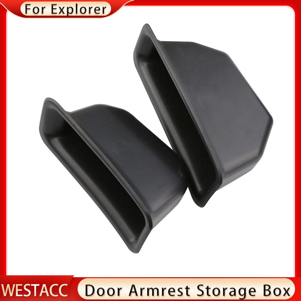 2 шт./компл., ящик для хранения подлокотника на двери автомобиля из АБС-пластика для Ford Explorer 2011-2022, коробки с дверными ручками, чехол, держатель, контейнер