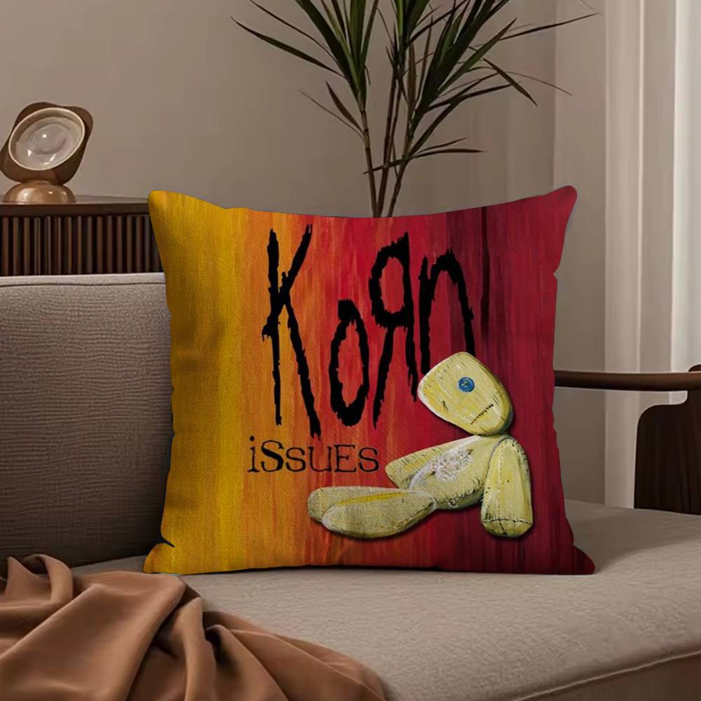 Rock Band K-Korn Наволочка Наволочка против пылевых клещей Невидимая молния шелковистый короткий плюш Чехол на подушку для дивана