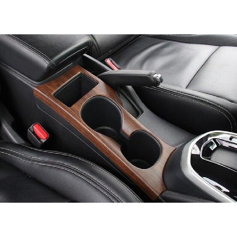 Central Console Water Cup Trim Peach Wood Grain ABS For Nissan Qashqai 2016-2018