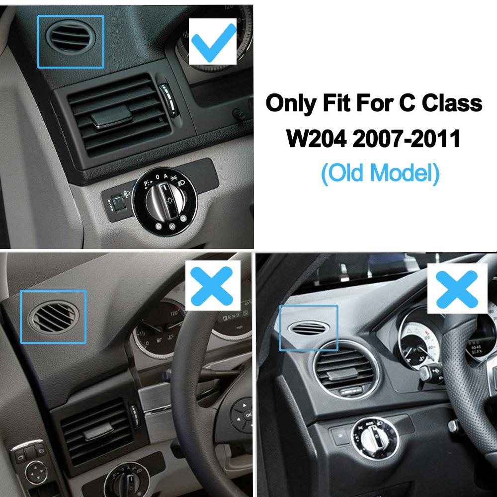 Dashboard Small Round AC Air Vent Grille Cover Panel For Mercedes Benz C Class W204 C180 C200 220 230 260 280 300 350