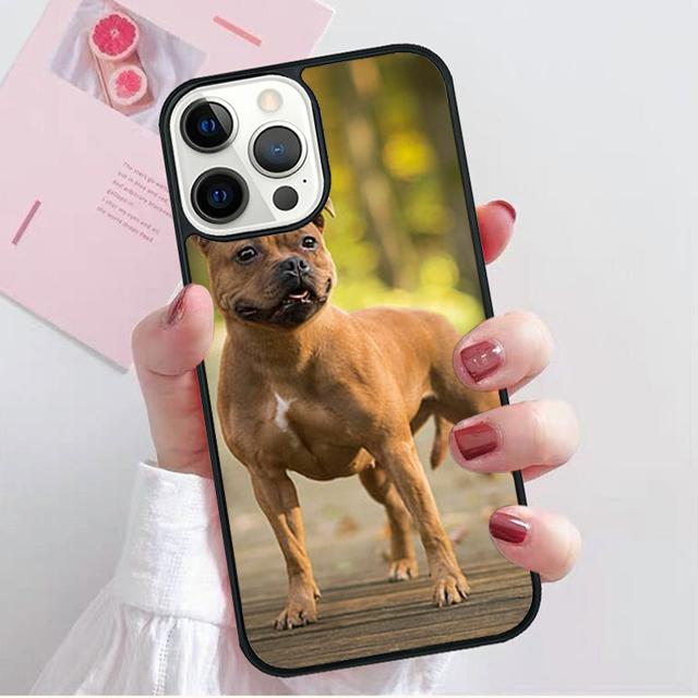 Чехол для телефона Стаффордширский бультерьер Стаффи Для iPhone 17 Air 15 16 Чехол 14 13 Pro Max 12 11 Pro Max Max Plus