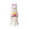 Fun Halloween Gifts for Kids Cute Ghost Ornament, Resin Figurines with Cake/Cookie Design Desktop Fireplace Home Holiday Party Decoration Shelf