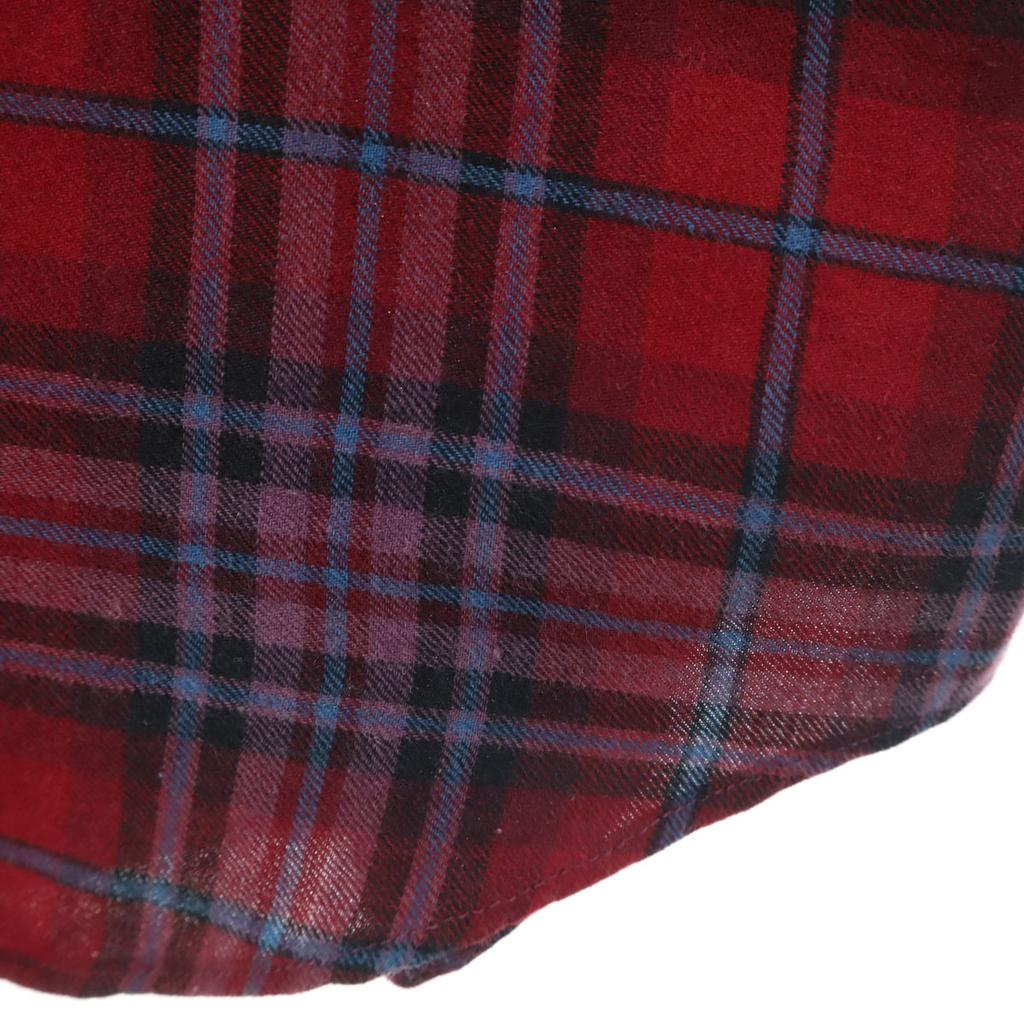 Винтажная шерстяная рубашка 70-х годов в клетку с длинным рукавом, шерстяная, размер XL, красная, мужская, б/у