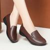 Fashion Literary Style Women Slip On Loafers Soft Leather Low Heel Round Toe Comfort Soft Spring Retro Casual Single Shoes