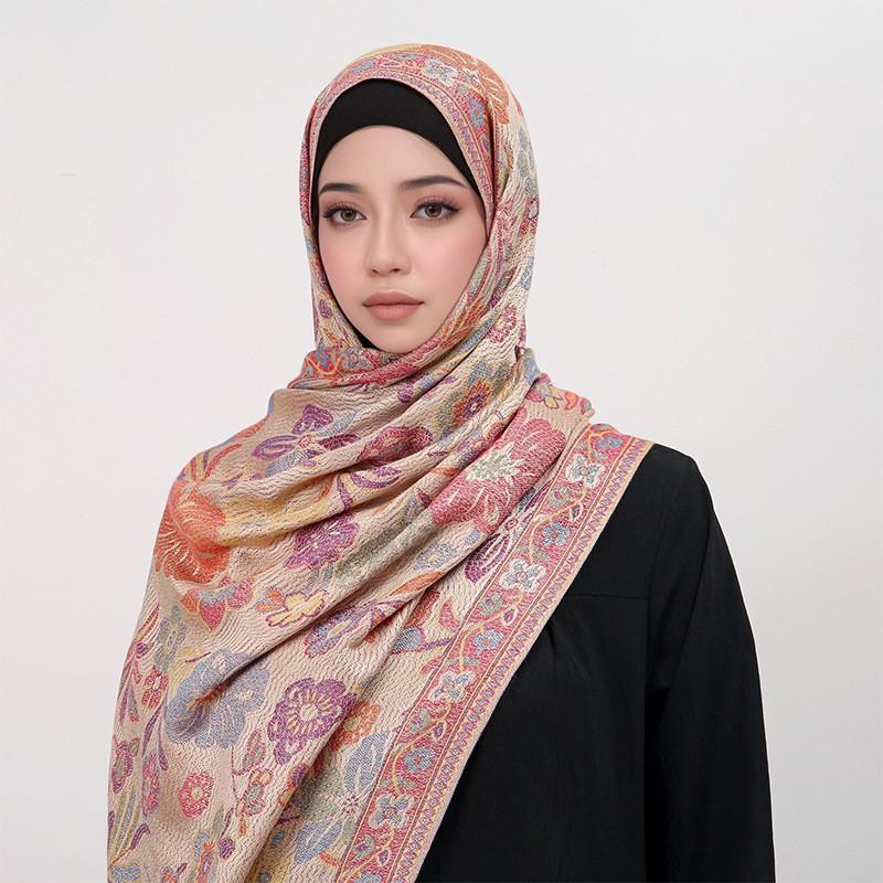 Floral Knitted Shawl With Long Tassels Lightweight Wool-Feel Wrap Women 2025 Elegant Scarf