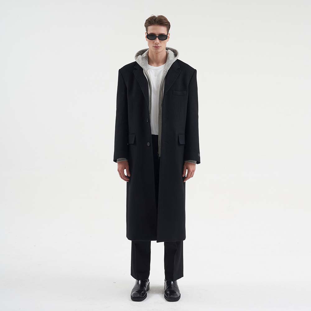Choiyoung Oversized Chesterfield Coat Black