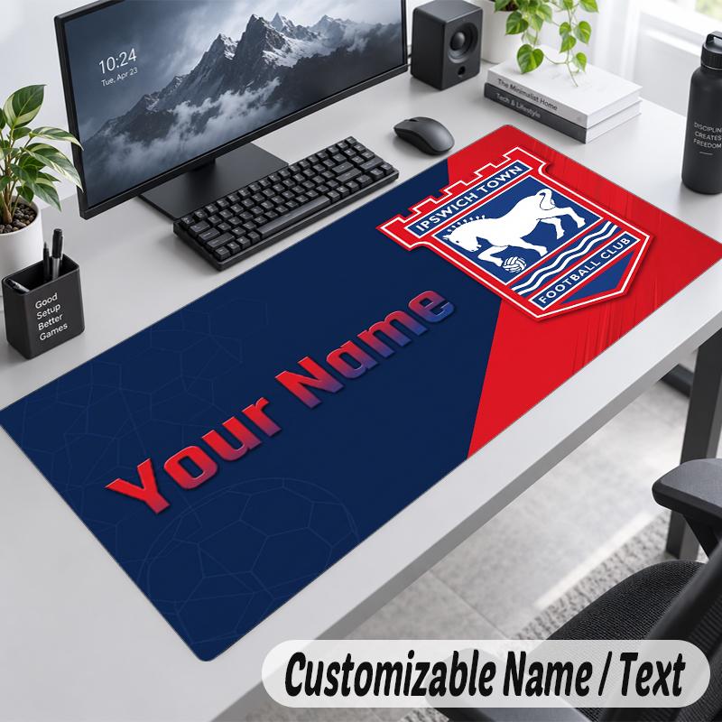 Custom Name Text Mouse Pad Ipswich Town Personalized Desk Pad For Work And Gaming