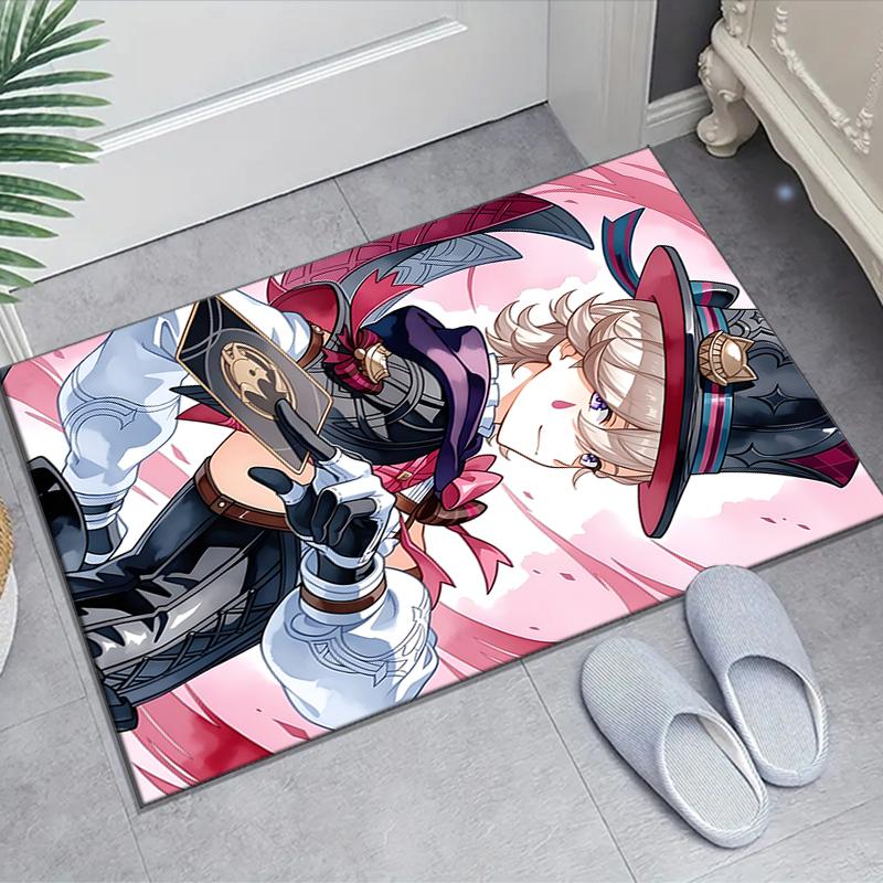 1pc Genshin Impact Lyney1 Design Area Rug - Non-Slip, Soft & Cozy Floor Mat for Living Room, Bedroom, Office - Indoor/Outdoor Decorative Carpet
