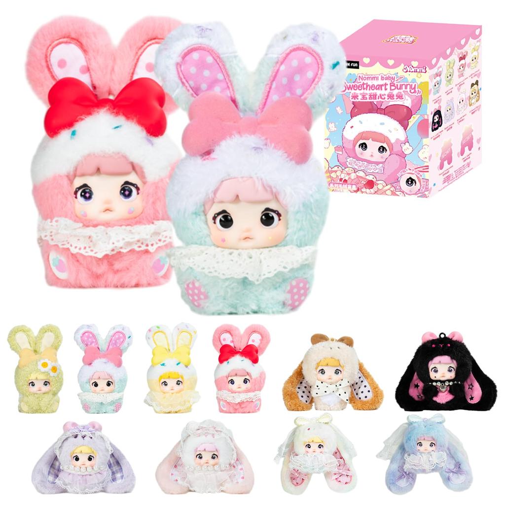 TOP TOY x Nommi Серия Сладкий Кролик Плюшевый Подвеска Слепой Пластик Премиум Мягкий Винил День Рождения Оригинальный Рождественский Подарок (1 кусок) - Гачапон, Коробка, Фигурка,