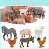 Набор моделей ПВХ домашних животных с миниатюрной домашней птицей и скотом для детской игровой комнаты