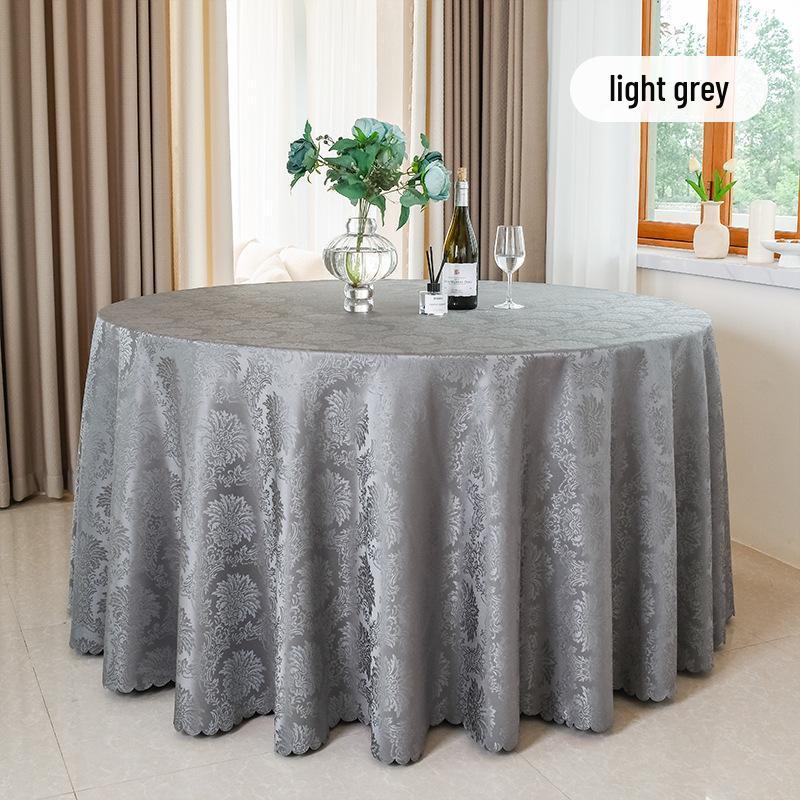 Thick Jacquard Wellington Tablecloth & Table Runner Set for Hotel, Restaurant, or Banquet