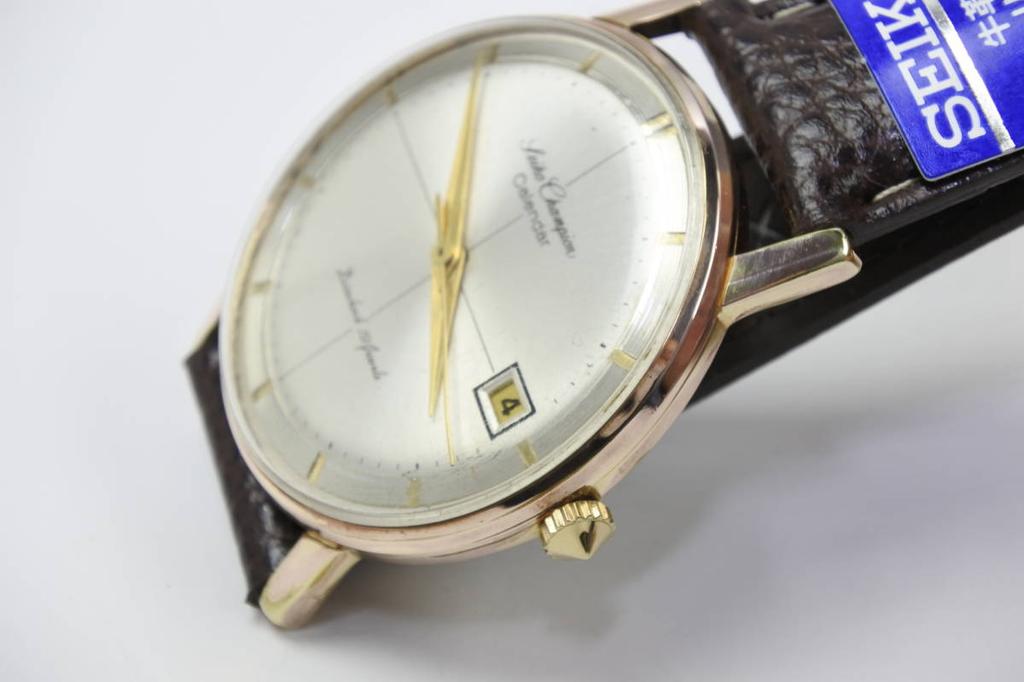 Шедевр SEIKO CHAMPION CALENDAR 19 камней Часы с ремешком Чрезвычайно редкий Предмет 1960-х годов Мужские с ручным заводом