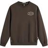 Li Ning Basketball Series Sport Casual Simple Solid Color Round Neck Pullover Loose Sweatshirt Men Sweatshirt Slate-Brown AWDU515-5