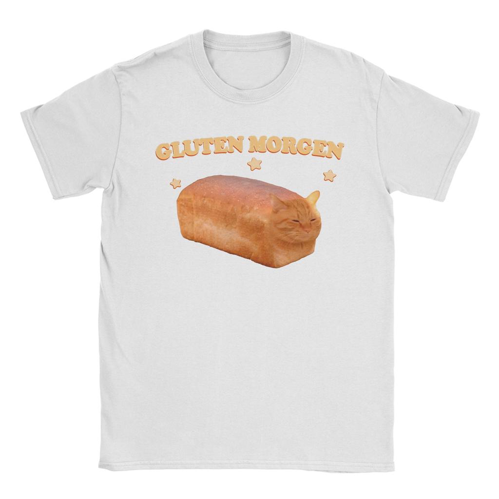Gluten Morgen Funny Cat Silly Cats Kitten Weird Sarcastic TShirt For Unisex Unisex Cool 100 Cotton Tees T Shirts 4xl 5xl 6xl Tops
