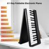 Btuty 61-клавишное складное цифровое пианино, многофункциональный электронный орган, 61 высокочувствительная клавиша фортепиано с ЖК-дисплеем, встроенный перезаряжаемый аккумулятор