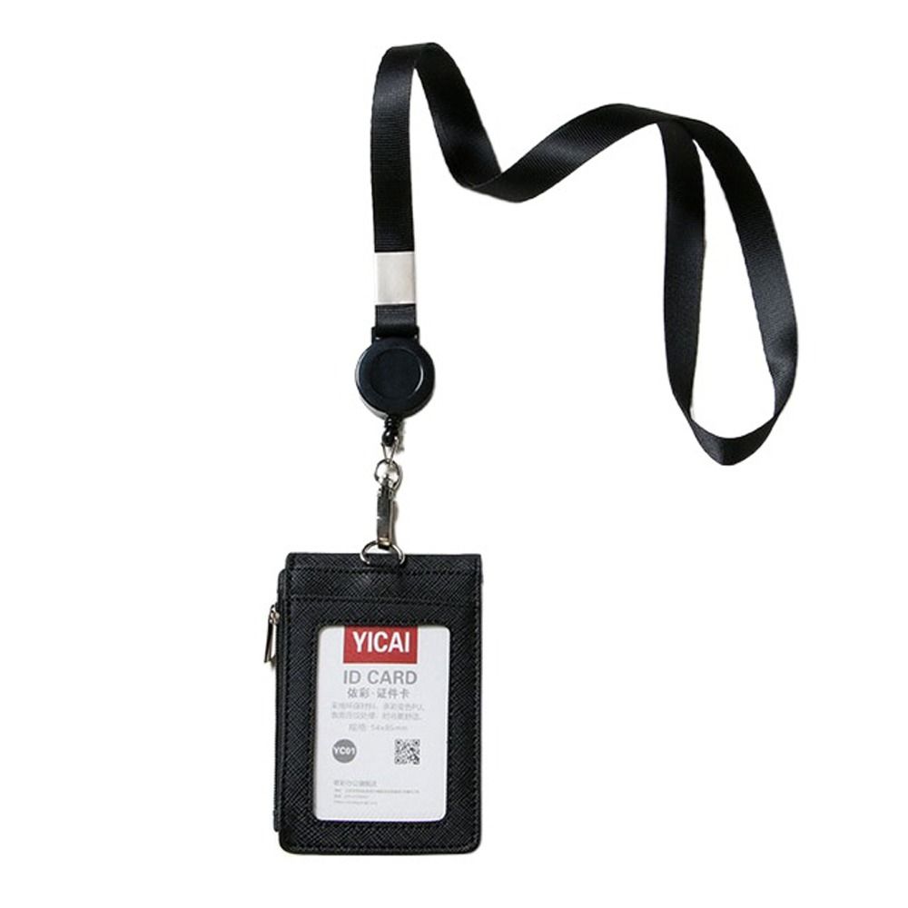 With Lanyard Neck Hanging Card Case Solid Color ID Buse Card Storage  Female/Male