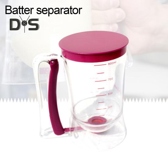 Диспенсер для теста для блинов, не содержащий бисфенол А, воронка для теста для кексов, блинница с мерной этикеткой, принадлежности для выпечки с удобным дозатором