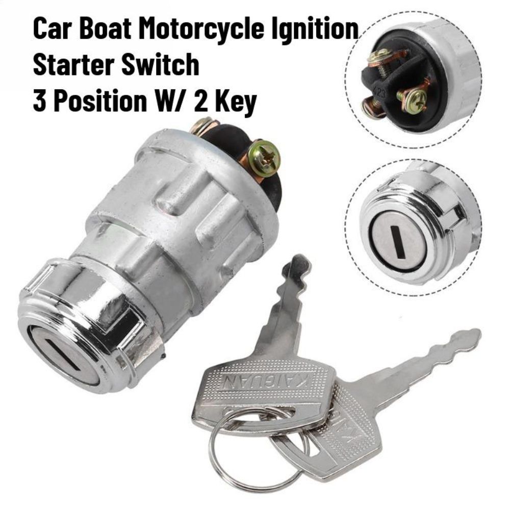 Aluminum alloy Keyed Ignition Switch Universal Fit Preheat Ignition Switch Truck Accessories