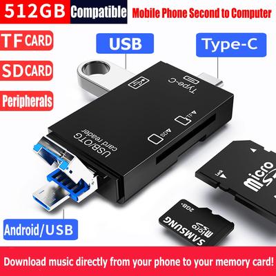 Многофункциональное устройство чтения карт USB 3.0 Type-C с OTG 2.0 для телефона и компьютера Android, поддержка дисков SD/TF/U