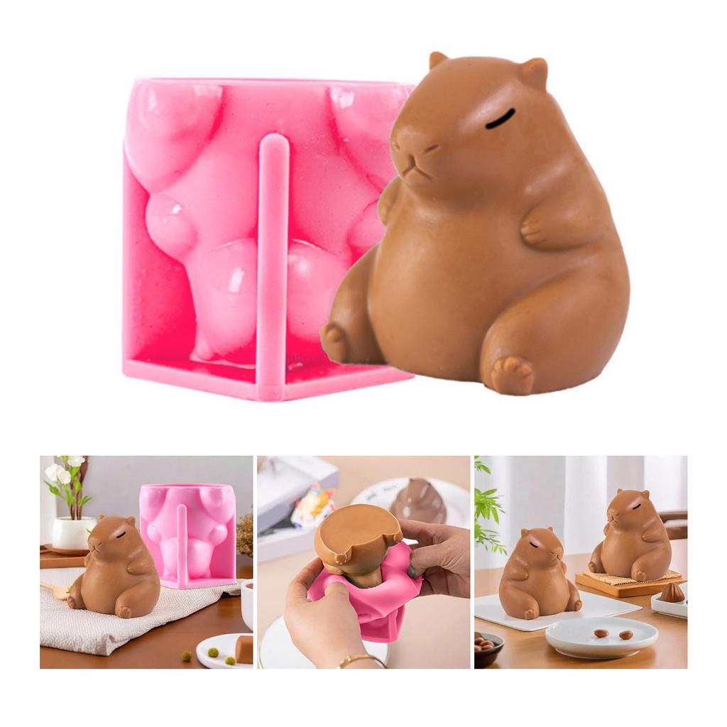 3D Capybara силиконовая форма для торта для выпечки, форма для мусса в виде животного, шоколадное мороженое, гибкие кухонные формы для творчества