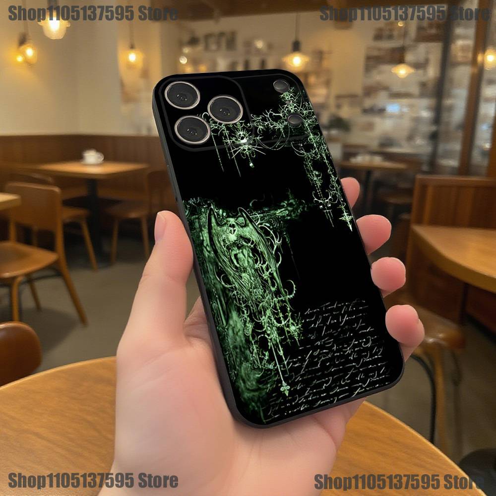 Готический Кокетливый Кибер Сигилизм Крест Чехол для Телефона Для iPhone 17,16,15,14,13,12,11,Pro,XS,Max,XR,Plus,E,SE4,Mini Черный Мягкий Чехол
