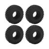 4 Pcs RC Tires Rubber Black Strong Cushioning Remote Control Car Tires with Anti Slip Nuts for Axial SCX24 1/24 RC Car