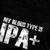Мужская и женская футболка с надписью «My Blood Type Is Ipa Merch» для любителей крафтового пива, винтажные футболки из 100% хлопка с графическим принтом