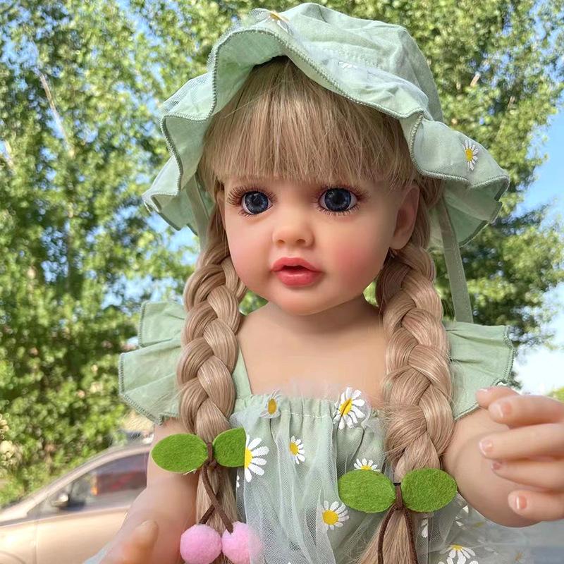 55 см мягкая силиконовая кукла для ванны Reborn Baby Bath Doll Toy 22 дюйма реалистичная принцесса малышка красивая девочка Bebe подарок на день рождения