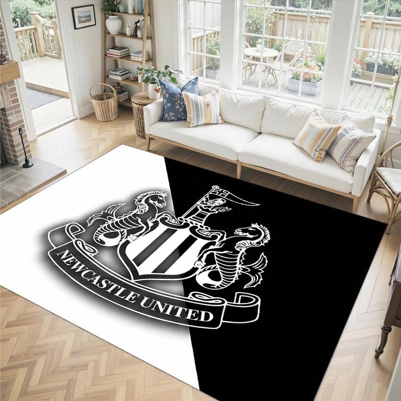 Футбольный дизайн Newcastle United Хрустальный бархатный ковер Уютный Не?Нескользящий ковер с принтом для спальни, гостиной, прихожей