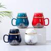320ml Portable Ceramic Office Cup With Filter Travel Coffee Tea Cup Festival Gift Lovely Cat Coffee Cup Tableware Chinese Style